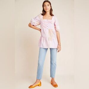 Anthropologie Maeve Gable Tiered Tunic size XS